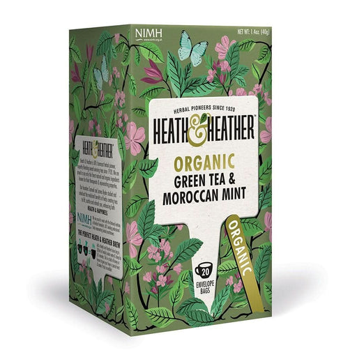 Heath & Heather Organic Green Tea & Moroccan Mint 20 bags