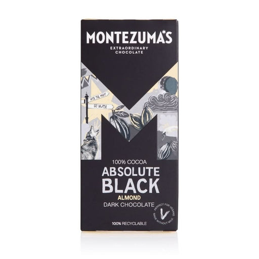 Montezuma's  Cocoa Bar with Almonds: Absolute Black 90g