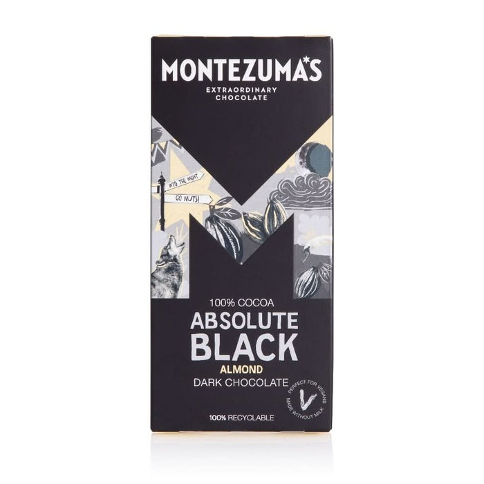 Montezuma's  Cocoa Bar with Almonds: Absolute Black 90g