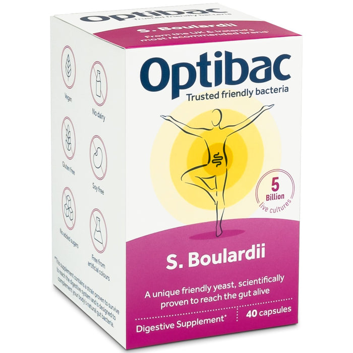 Optibac Saccharomyces Boulardii 40 Vcaps
