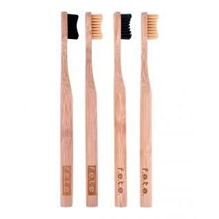 FETE Medium Bristle Natural Bamboo Toothbrush Set