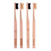 FETE Medium Bristle Natural Bamboo Toothbrush Set