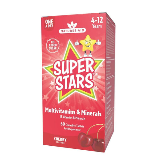 Natures Aid Super Stars Multivit & Minerals 60 Chewable Tablets