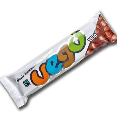 Vego Organic Chocolate Bar - Whole Hazelnut 150g