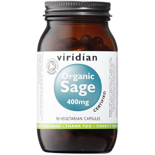 Viridian Organic Sage 400mg 90 Veg Caps