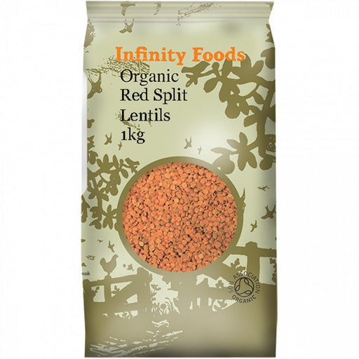 Infinity Foods Organic Red Split Lentils 1KG