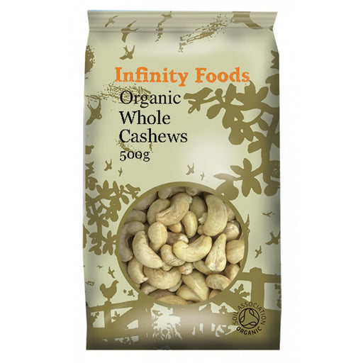 Infinity Foods Organic Whole Cashews 500g