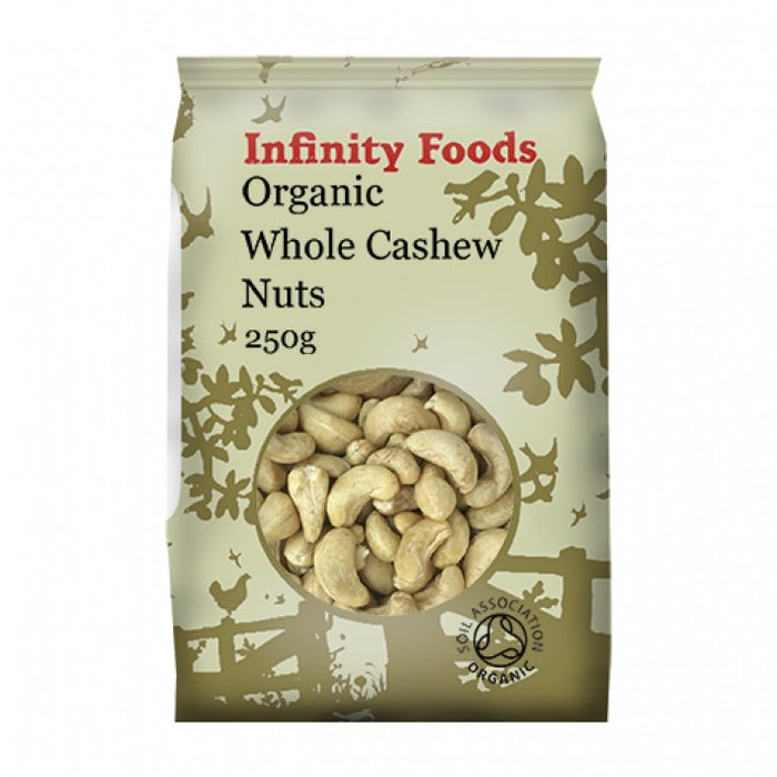 Infinity Foods Organic Whole Cashews 250g