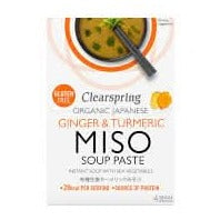 Clearspring Ginger & Turmeric Instant Miso with Sea Vegetables 4x15g