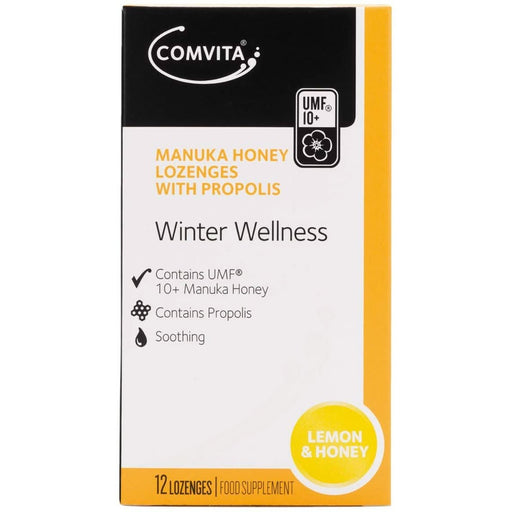 Comvita Manuka Honey with Propolis Lemon & Honey 12 lozenges