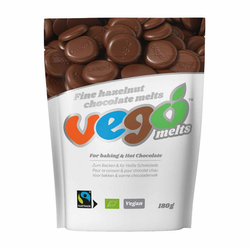 Vego Organic Fine Hazelnut Chocolate Melts 180g