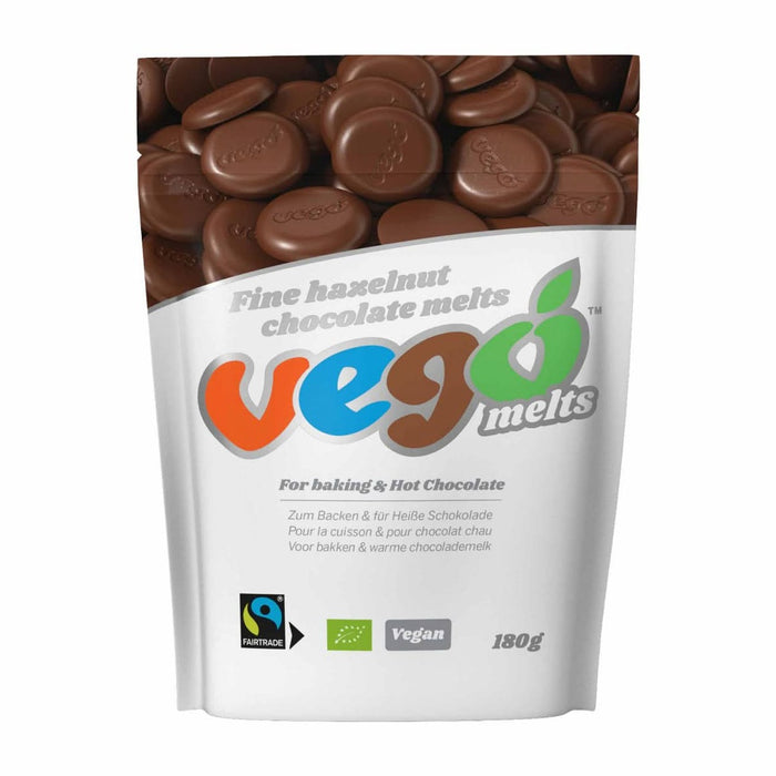 Vego Organic Fine Hazelnut Chocolate Melts 180g