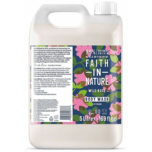 Faith in Nature Wild Rose Body Wash 5L