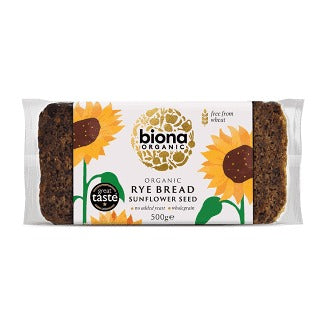 Biona Organic Rye & Sunflower Seed Bread 500g