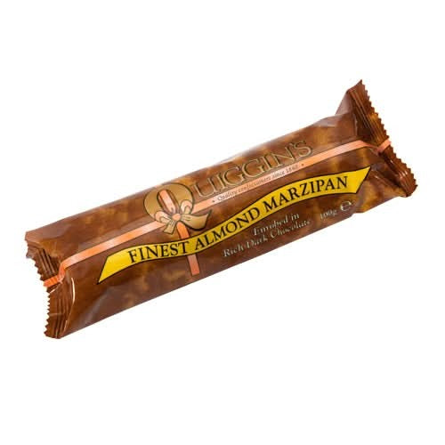 Quiggins Dark Chocolate Marzipan Bar 100g