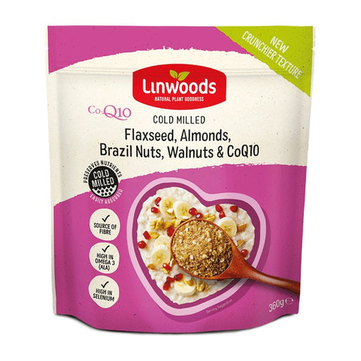 Linwoods Organic Flaxseed, Almonds, Brazils, Walnuts, CoEnzymeQ10 360g