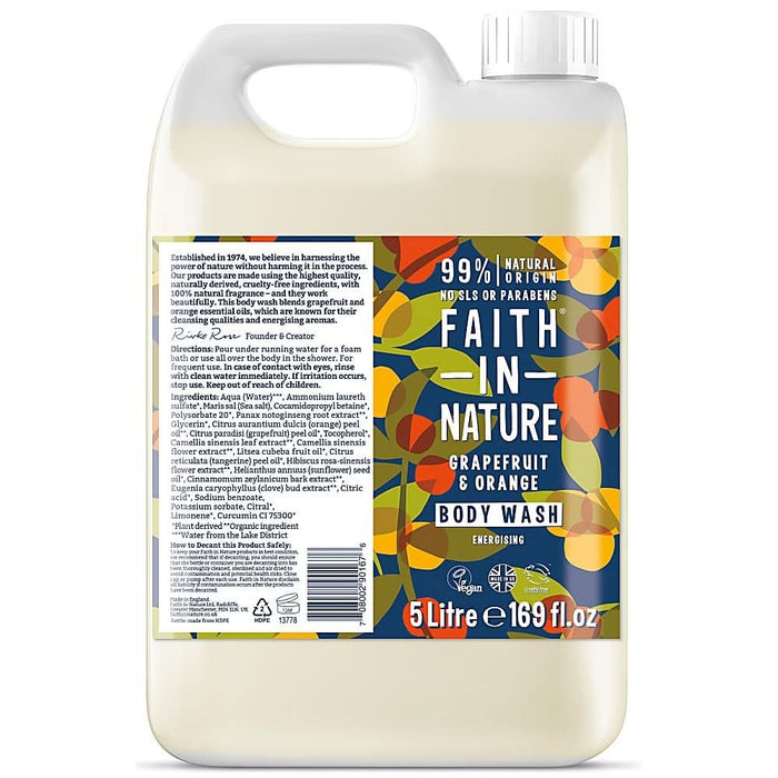 Faith In Nature Grapefruit & Orange Body Wash 5L