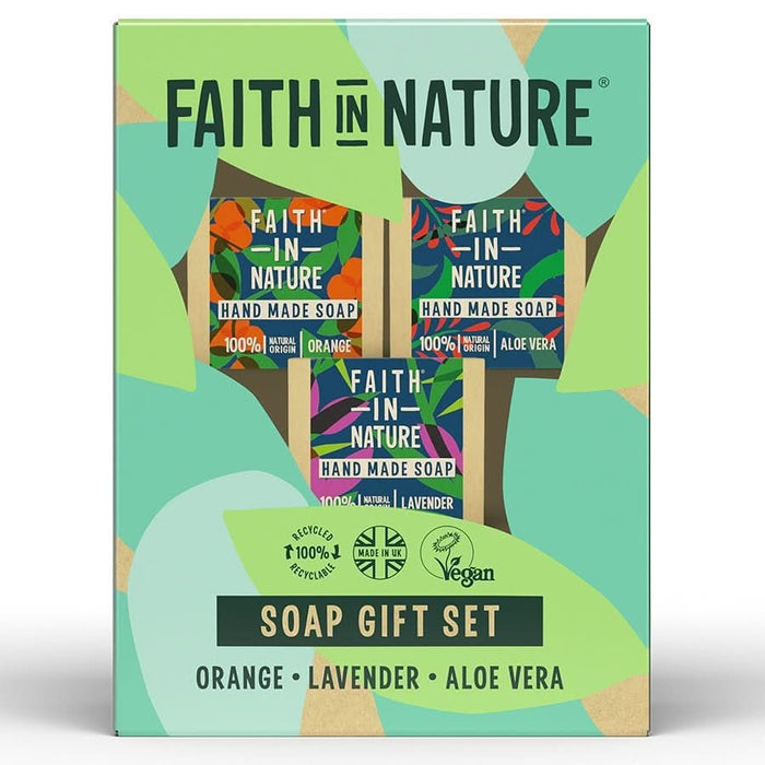 Faith In Nature Soap Gift Set 3 x 100g