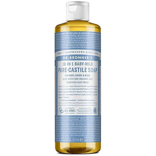 Dr Bronner Unscented Baby Castile Soap 473ml