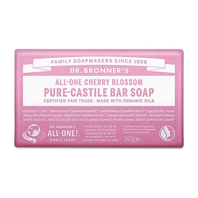 Dr Bronner Cherry Blossom Soap Bar 140g