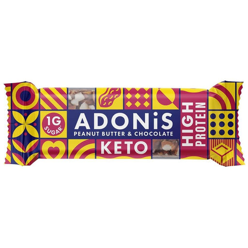 Adonis Peanut Choc Protein Bar 45g - High Protein Hazelnut