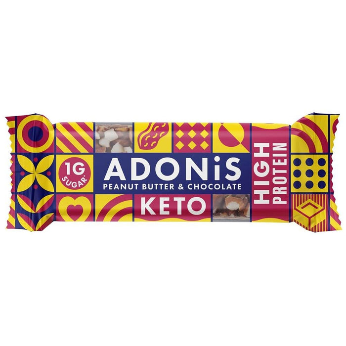 Adonis Peanut Choc Protein Bar 45g - High Protein Hazelnut