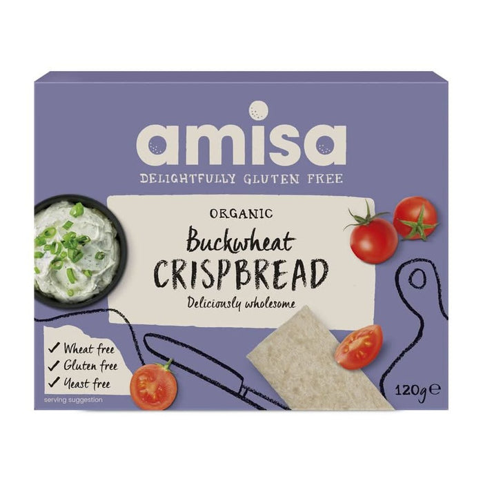 Amisa Org Buckwheat Crispbread Gluten Free 120g