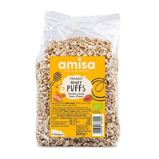 Amisa Organic Spelt Honey Puffs 200g