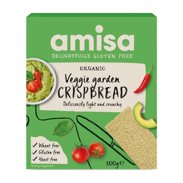 Amisa GF Veggie Crispbread Organic 100g