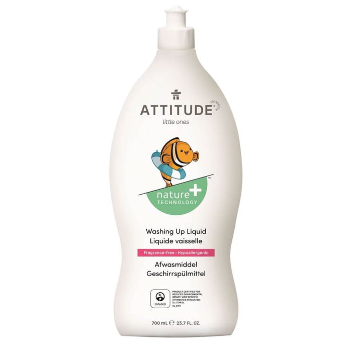 Attitude Washing Up Fragrance Free 700ml