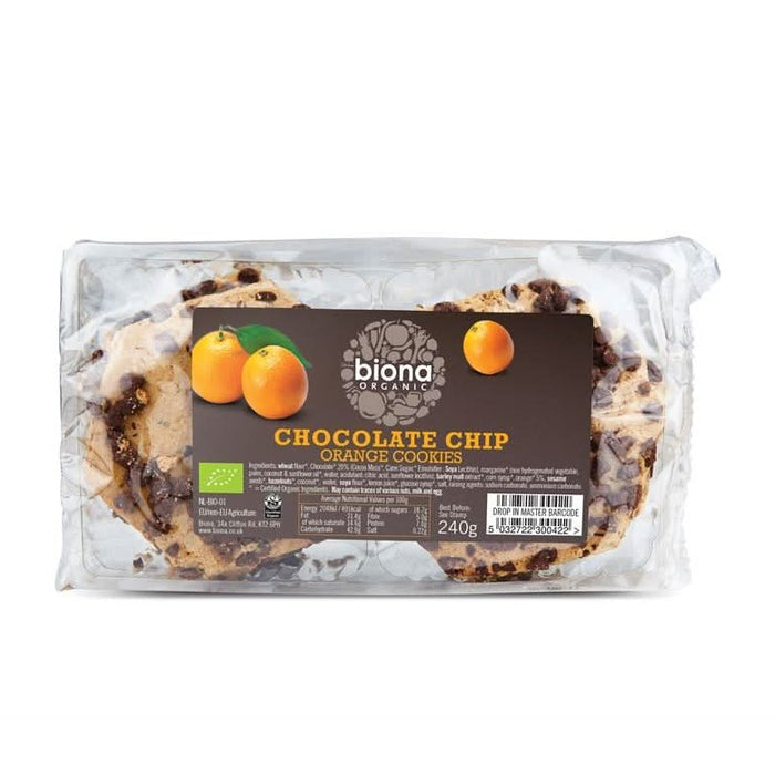 Biona Organic Choc Chip Orange Cookies 240g
