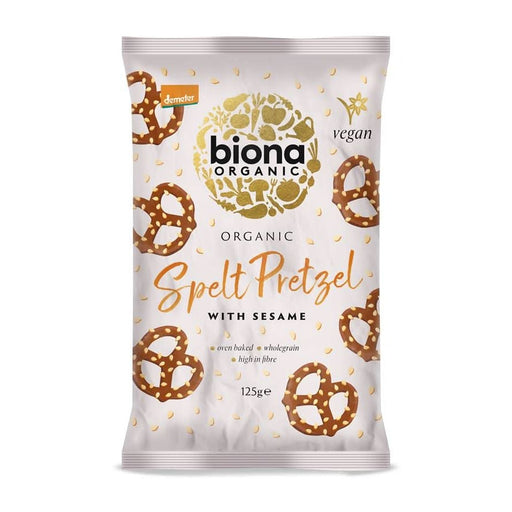 Biona Spelt Pretzels with Sesame 125g