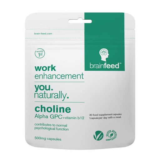 Brain Feed Choline - 99% Alpha GPC 500mg 30 Capsules