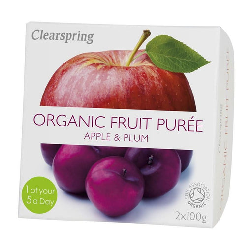 Clearspring Fruit Puree Apple & Plum 2 X 100g