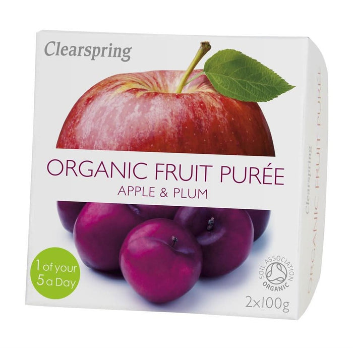 Clearspring Fruit Puree Apple & Plum 2 X 100g