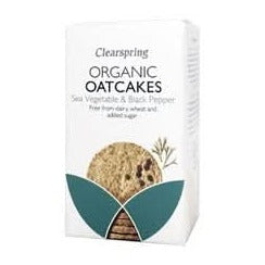 Clearspring Organic Oatcakes Sea Veg + Black Pepper 200g