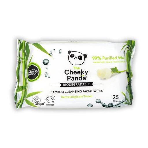 Cheeky Panda Bamboo Facial Wipes Rose 25 Wipes
