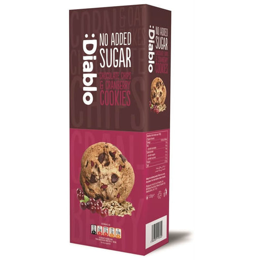 Diablo Sugar Free Cranberry & Choc Chip Cookies 135g