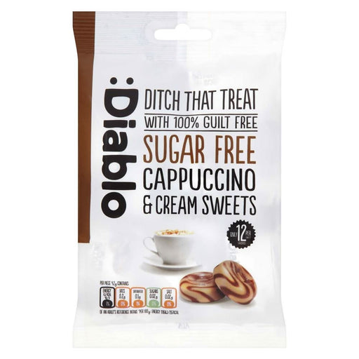 Diablo Sugar Free Cappuccino & Cream Sweets Bag 75g