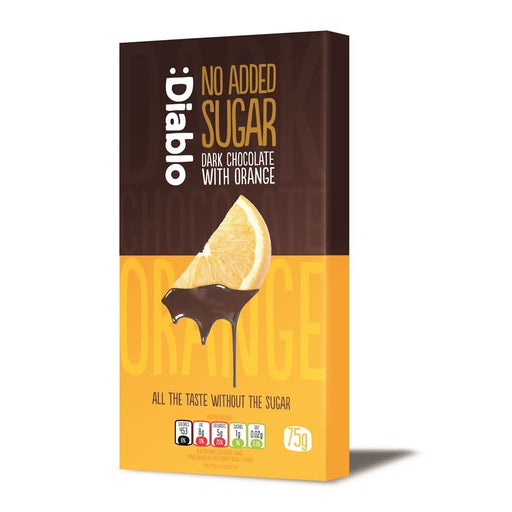 Diablo Sugar Free Dark Chocolate & Orange Bar 75g