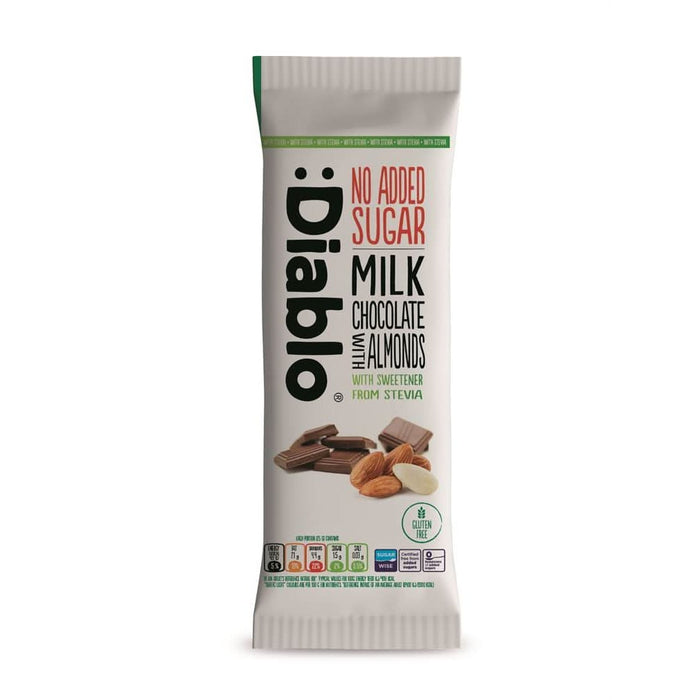 Diablo Sugar Free Milk Chocolate with Almonds 75g