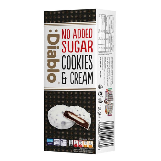 Diablo Sugar Free White Choc Cookies & Cream 128g