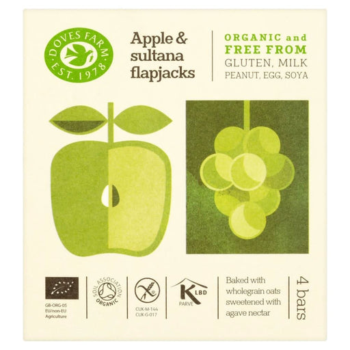 Doves Farm Organic Apple & Sultana Flapjack 4 x 35g