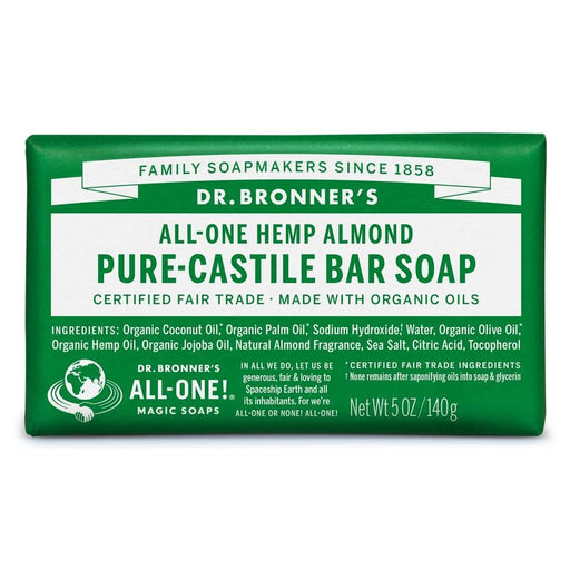 Dr Bronner Org Almond Soap Bar 140g