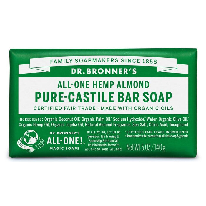 Dr Bronner Org Almond Soap Bar 140g