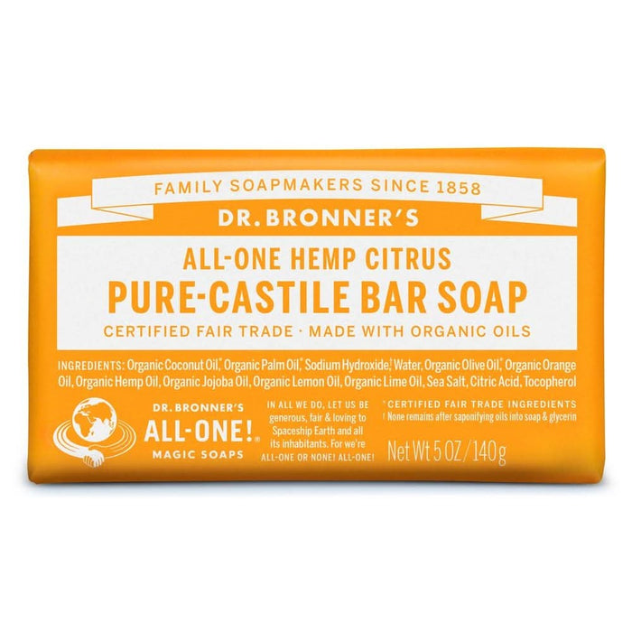 Dr Bronner Org Citrus Soap Bar 140g