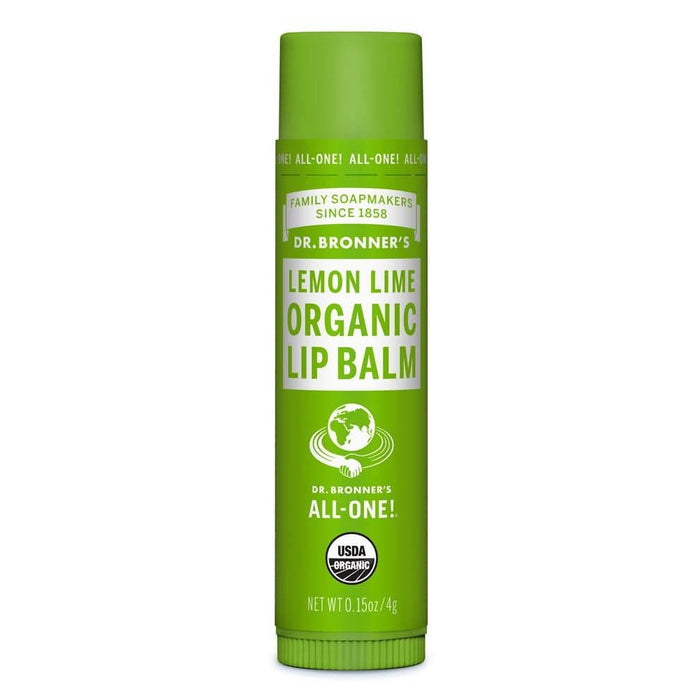 Dr Bronner Org Lip Balm Lemon Lime 4g