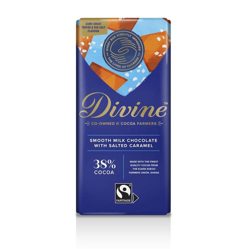 Divine Chocolate Milk Choc & Salted Caramel 90g