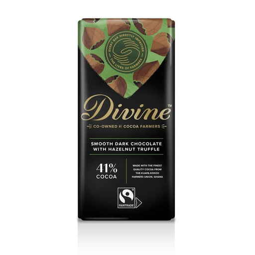 Divine Chocolate Dark Smooth Hazelnut Choc 90g