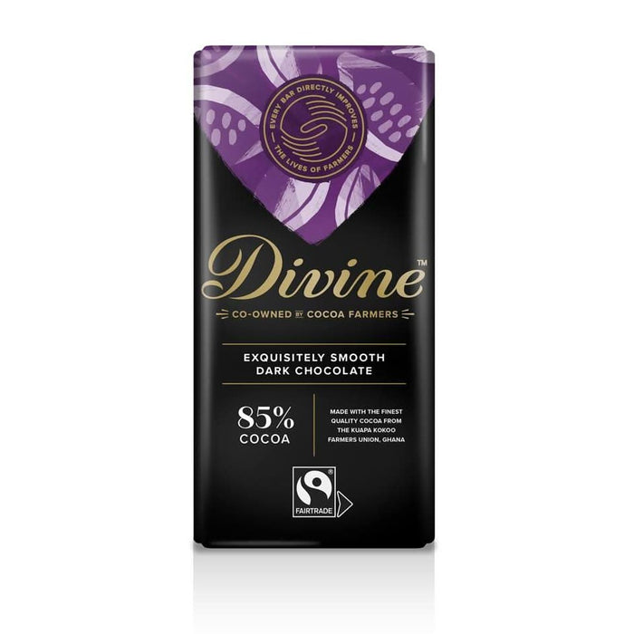 Divine Chocolate 85% Dark Chocolate 90g